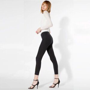 BEULAH MOTO JEGGINGS WITH ANKLE ZIPPER - BLACK